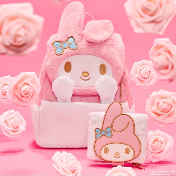 Loungefly Handbags - Loungefly- Sanrio My Melody Plush Set of Mini Backpack and Bifold Wallet